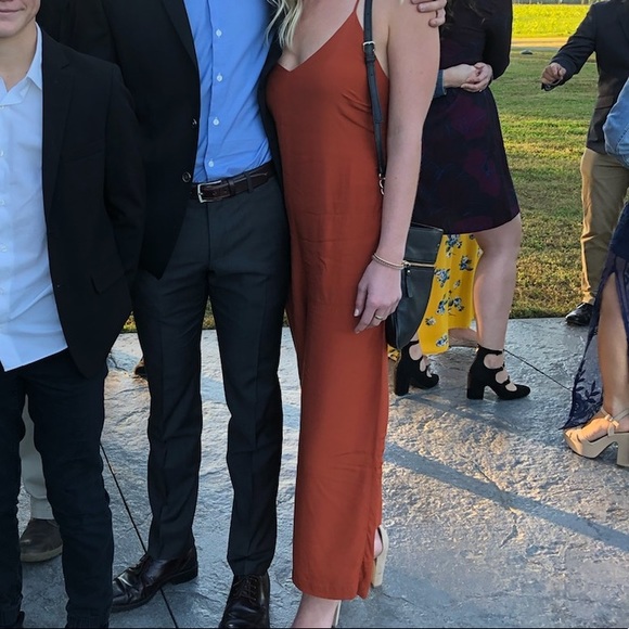 Whimsy + Row Orange Bow Tie Jumpsuit - Picture 6 of 6